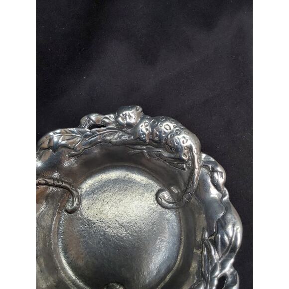 1998 Arthur Court Leopard Cheetah Wine Bottle Coaster Aluminum - Picture 2 of 3